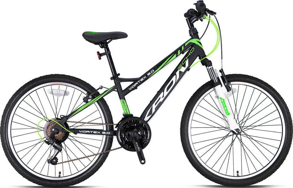 Kron Vortex 3.0 26 Jant Dağ Bisikleti Mat Siyah Yeşil Beyaz