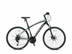 Kron TX450 Hidrolik Disk 28 Jant Trekking Bisiklet Mat Siyah-Yeşil 46 cm