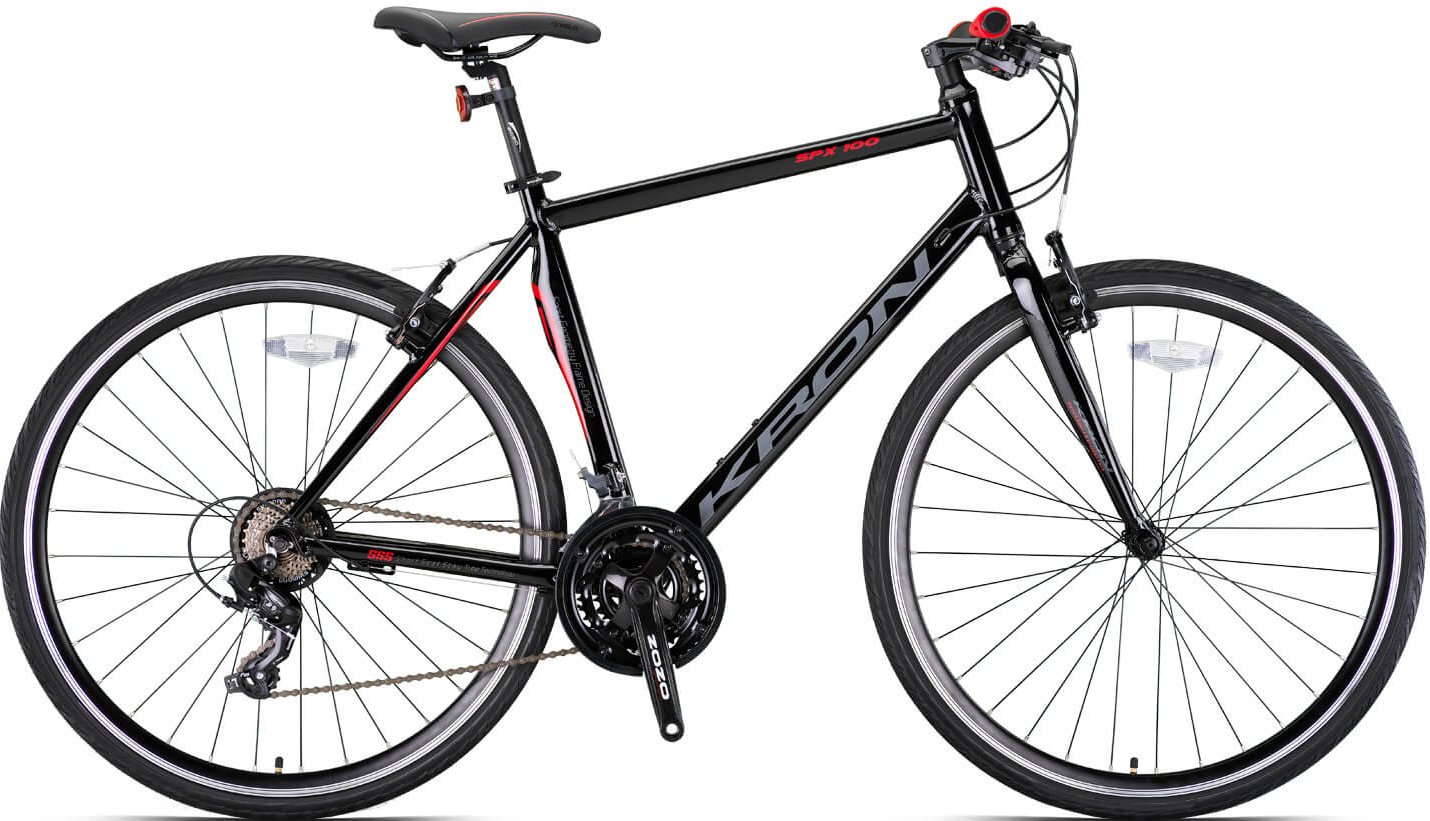 Kron SPX100 28 Jant Trekking Bisiklet Siyah - Kırmızı/Füme 51 cm