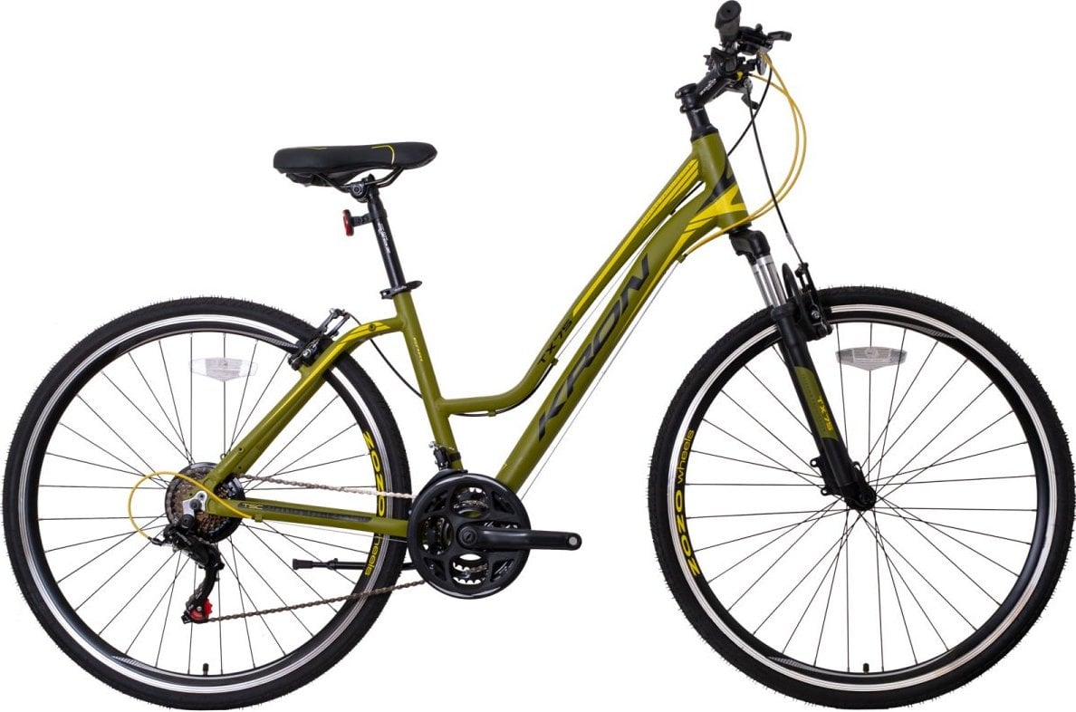 Kron TX75 Lady 28 Jant Trekking Bisiklet Çağla Yeşil Sarı Siyah 43 cm