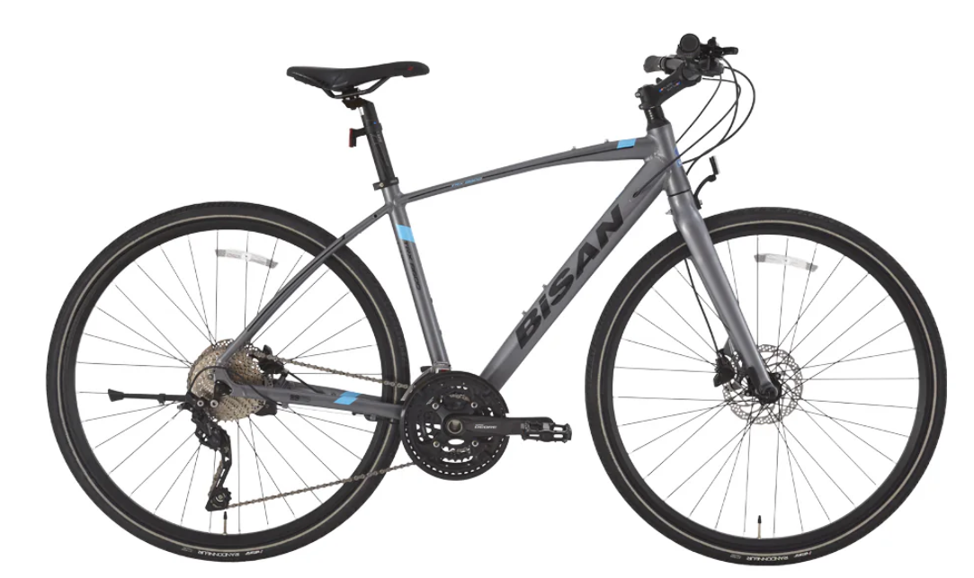Bisan Trx8600 Deore 28 Jant Şehir Bisikleti Parlak Gri-Mavi 48 cm