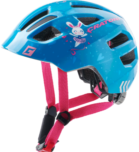Kask Çocuk Maxster Bunny Blue Glossy Cratoni S-M 51-56 cm