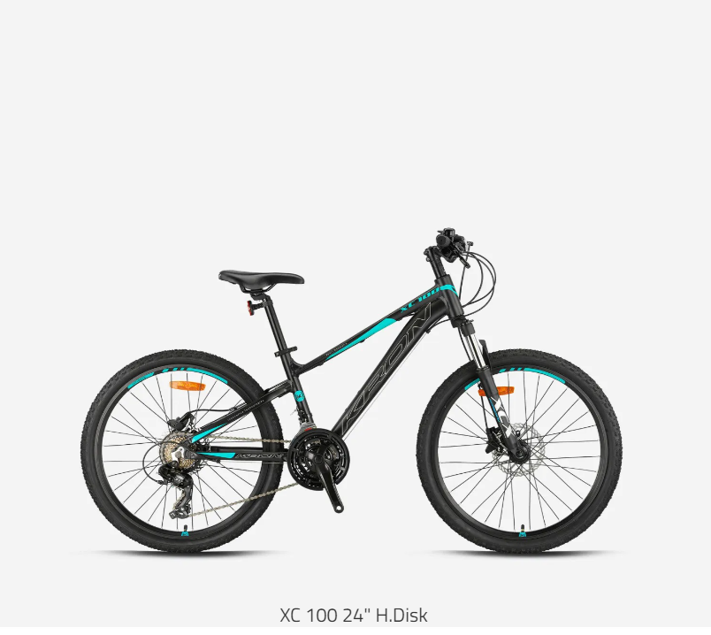 Kron XC100 Hidrolik Disk 24 Jant Dağ Bisikleti Siyah-Turkuaz