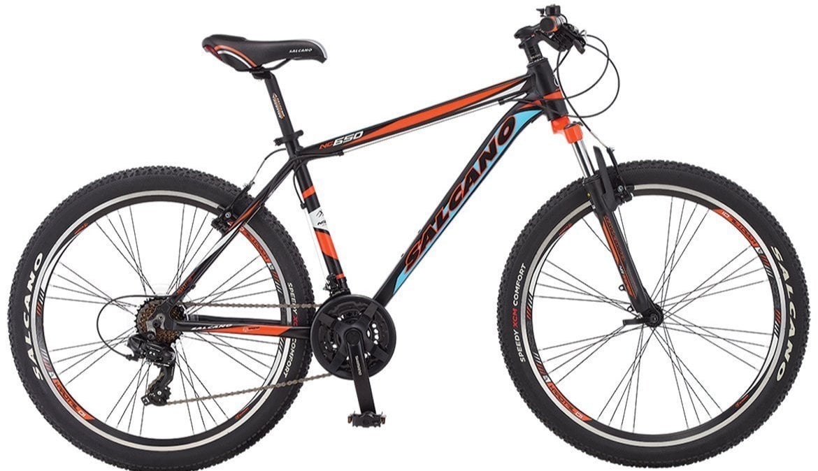 Salcano NG650 V Fren 26 Jant Dağ Bisikleti Mat Siyah-Turuncu 38 cm