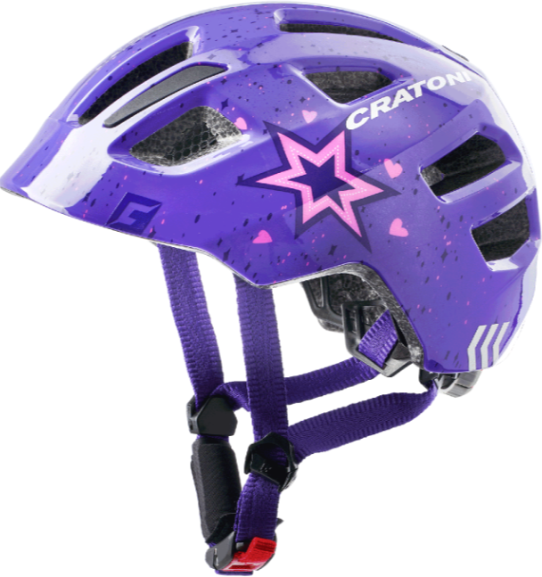 Kask Çocuk Maxster Star Purple Glossy Cratoni S-M 51-56 cm