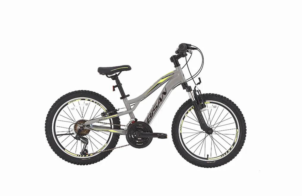 Bisan Buffalo V fren 24 Jant Çocuk Bisikleti Gri-Sarı