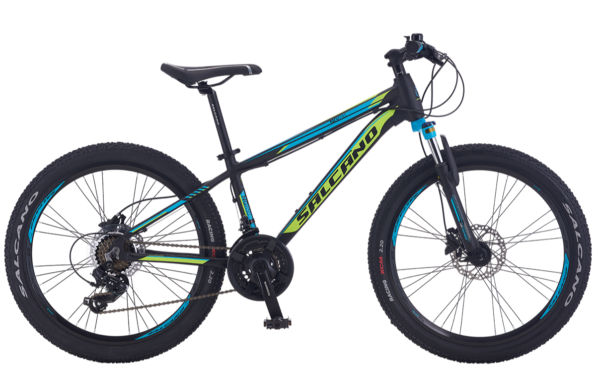 Salcano NG650 Hidrolik Fren 24 Jant Dağ Bisikleti Mat Siyah-Sarı/Turkuaz