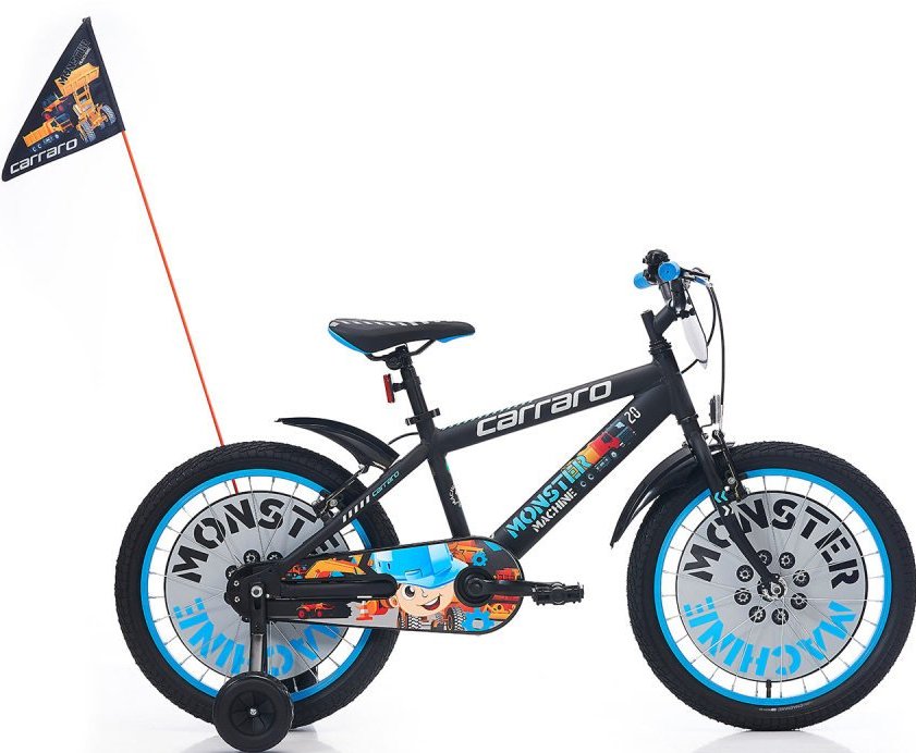 Carraro Monster 20 Jant Erkek Çocuk Bisikleti Siyah-Mavi