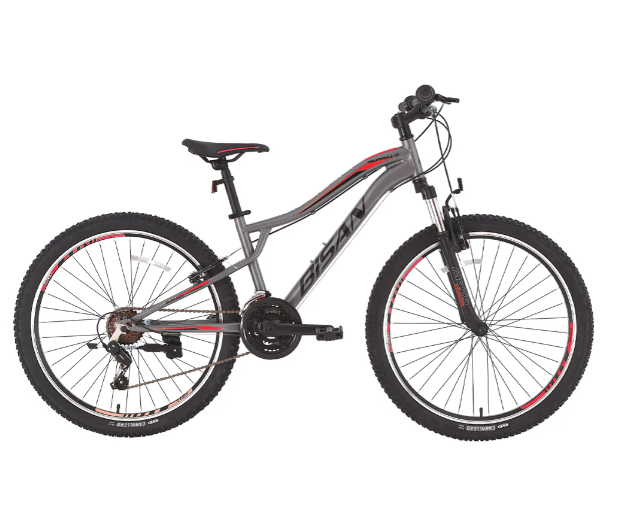 Bisan Buffalo V fren 24 Jant Çocuk Bisikleti Gri-Kırmızı