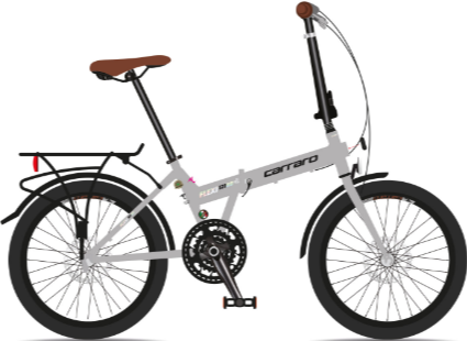 Carraro Flexi 121 D Katlanır Bisiklet Gri Siyah