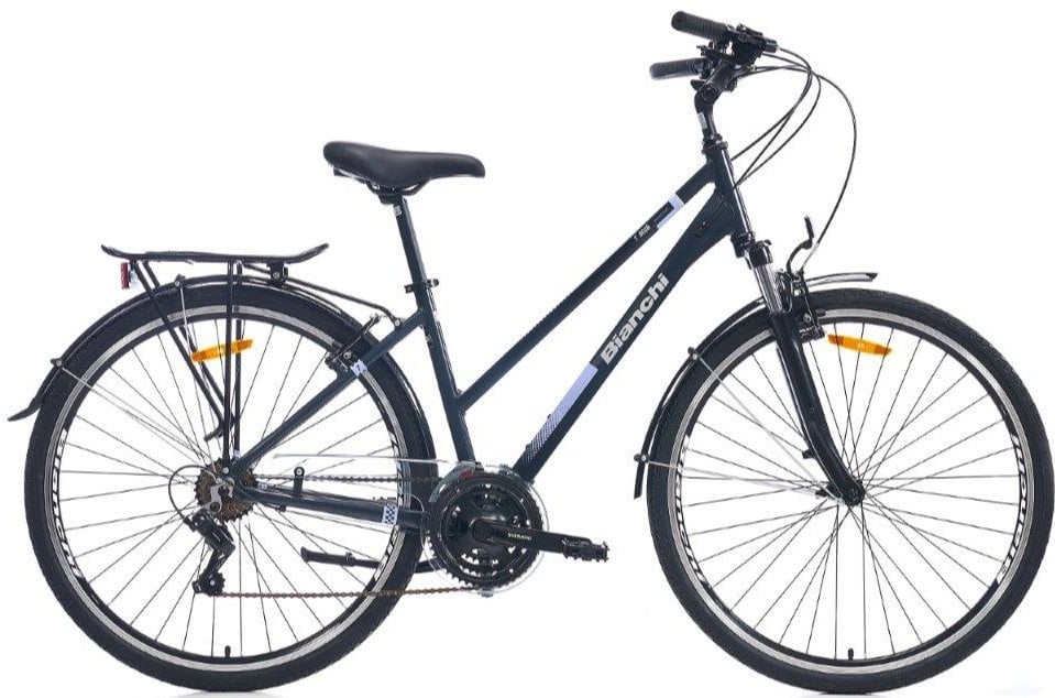 Bianchi T0016-L 21 Vites Kadın Şehir Bisikleti Dark Grey-Celeste 40 cm