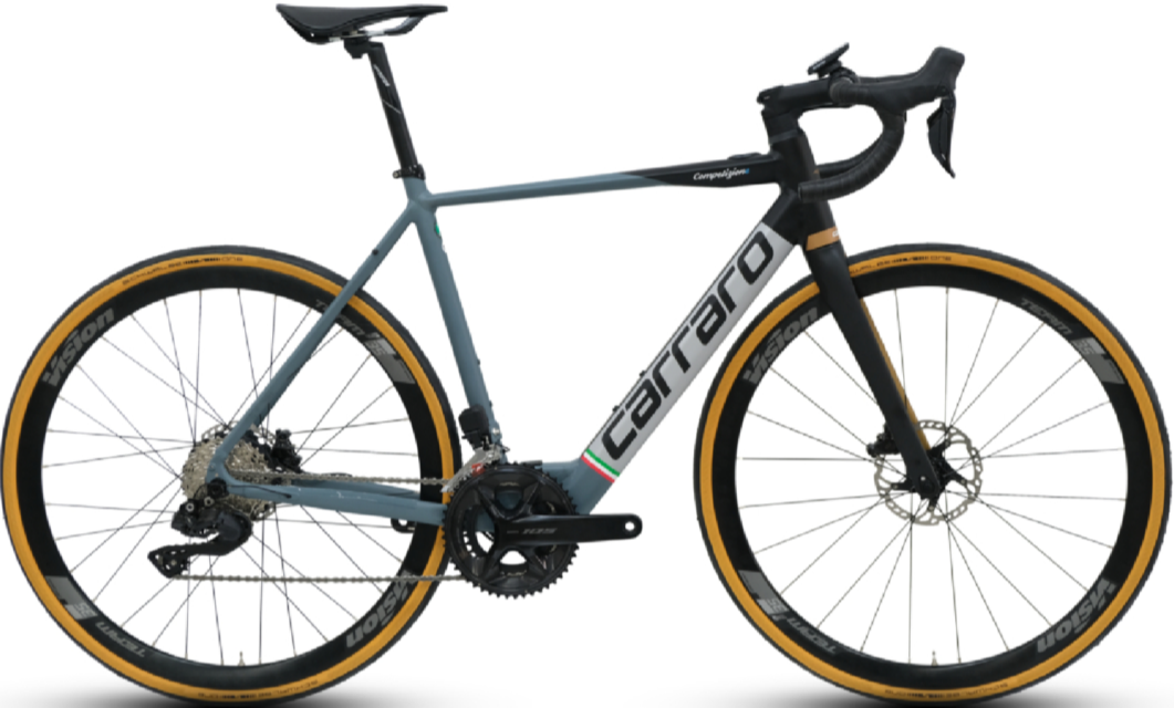 Carraro Competizone 105 Di2 Yol Yarış Bisikleti Mat Siyah-Gri Bronz 54 cm