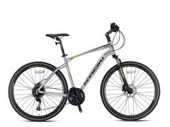 Kron TX300 Hidrolik Disk 28 Jant Trekking Bisiklet Mat Siyah-Turkuaz-Fume 41 cm