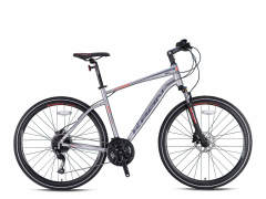 Kron TX300 Hidrolik Disk 28 Jant Trekking Bisiklet Mat Siyah-Turkuaz-Fume 41 cm