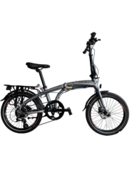 Carraro Flexi 108 Hidrolik Fren Katlanır Bisiklet Metalik Gri-Turkuaz