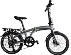 Carraro Flexi 108 Hidrolik Fren Katlanır Bisiklet Metalik Gri-Turkuaz