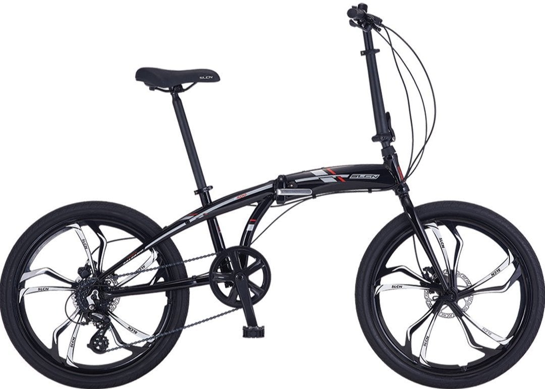 Salcano SLCN400 Hidrolik Fren 24 Jant Katlanır Bisiklet Mat Yeşil-Beyaz