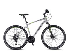 Kron TX300 Hidrolik Disk 28 Jant Trekking Bisiklet Mat Bej-Gri/Neon Sarı 41 cm