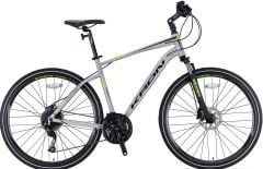 Kron TX300 Hidrolik Disk 28 Jant Trekking Bisiklet Mat Bej-Gri/Neon Sarı 41 cm