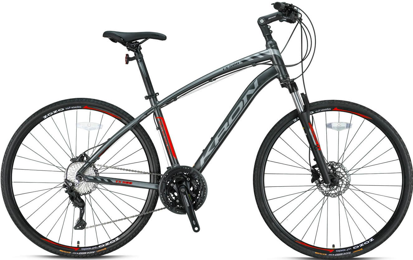 Kron TX500 Hidrolik Disk 28 Jant Trekking Bisiklet Mat Siyah -Neon Sarı 46 Cm