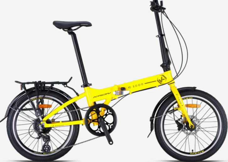 Kron FD3000 20 Jant Hidrolik Fren Katlanır Bisiklet Sarı-Altın Sarı
