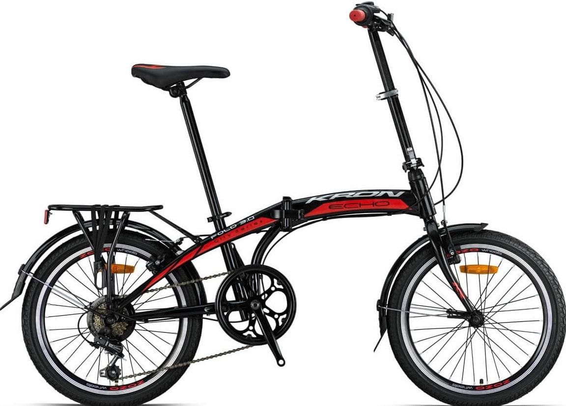 Kron Fold 4.0 20 Jant Katlanır Bisiklet Siyah-Kırmızı