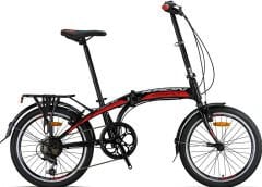 Kron Fold 4.0 20 Jant Katlanır Bisiklet Siyah-Kırmızı