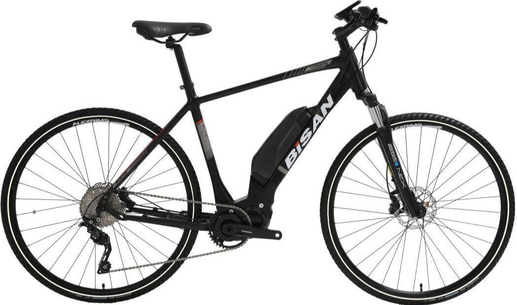 Bisan E-Trekking 1x10 Vites Mat Siyah-Kırmızı,Gri 53 Cm