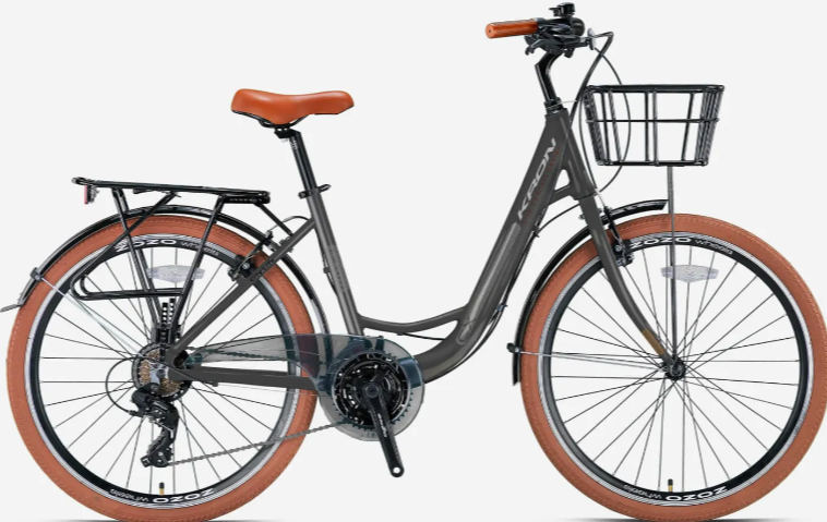 Kron CX100 Unisex 26 Jant Şehir Bisikleti Füme-Kahve 38 cm