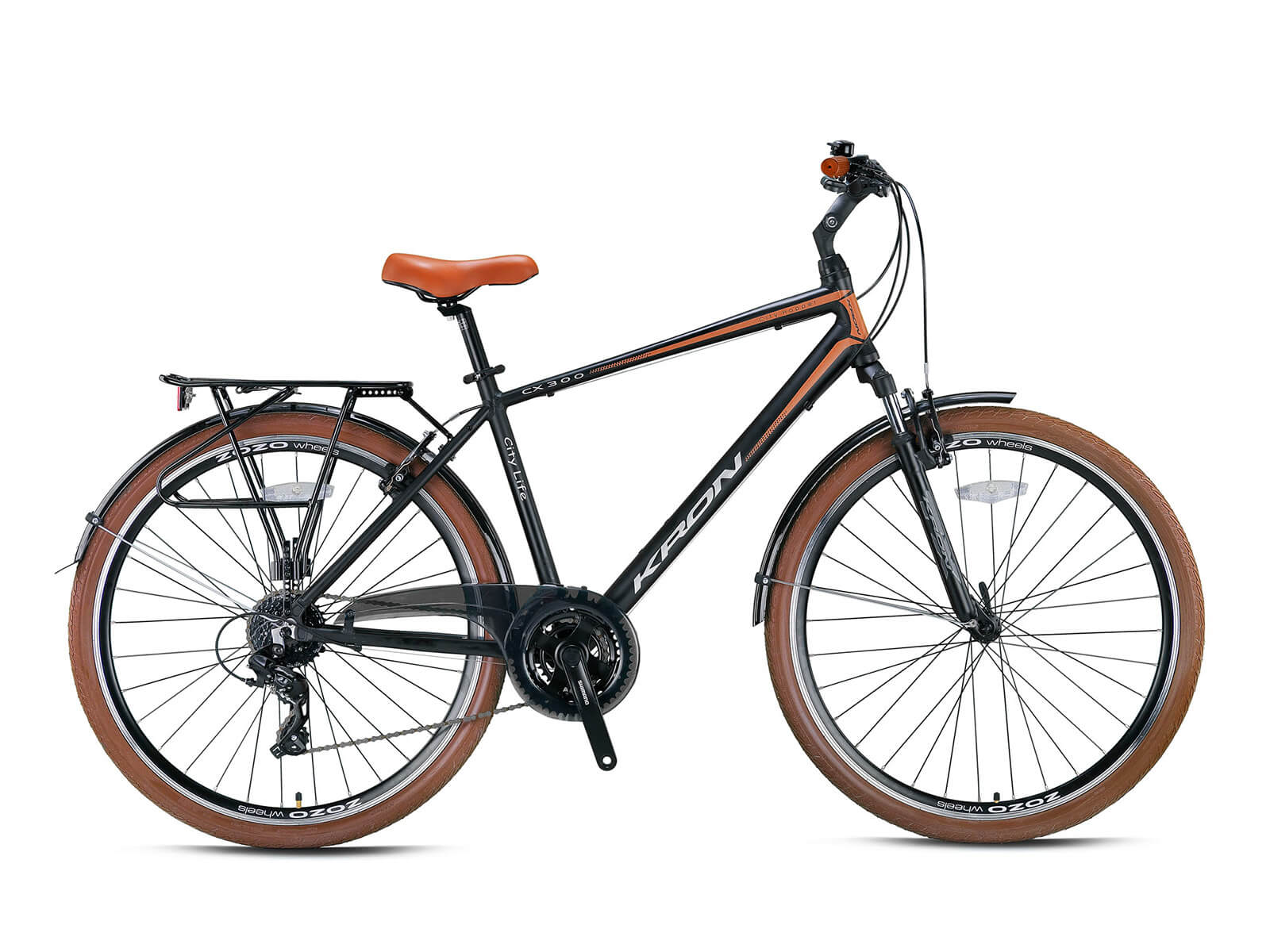 Kron CX300 Man 24 Vites 28 Jant Şehir Bisikleti Füme-Kahve 46 cm