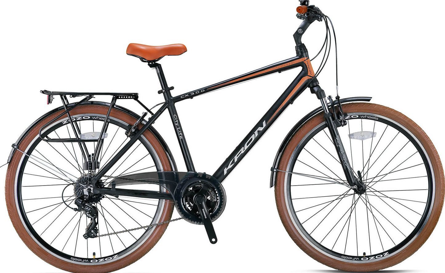 Kron CX300 Man 24 Vites 28 Jant Şehir Bisikleti Füme-Kahve 46 cm