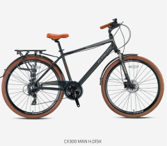 Kron CX300 Hidrolik Fren 28 Jant Şehir Bisikleti Füme-Kahve 46 cm