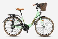 Kron Tetra 3.0 28 Jant Şehir Bisikleti Mint Yeşil-Kahverengi 38 cm