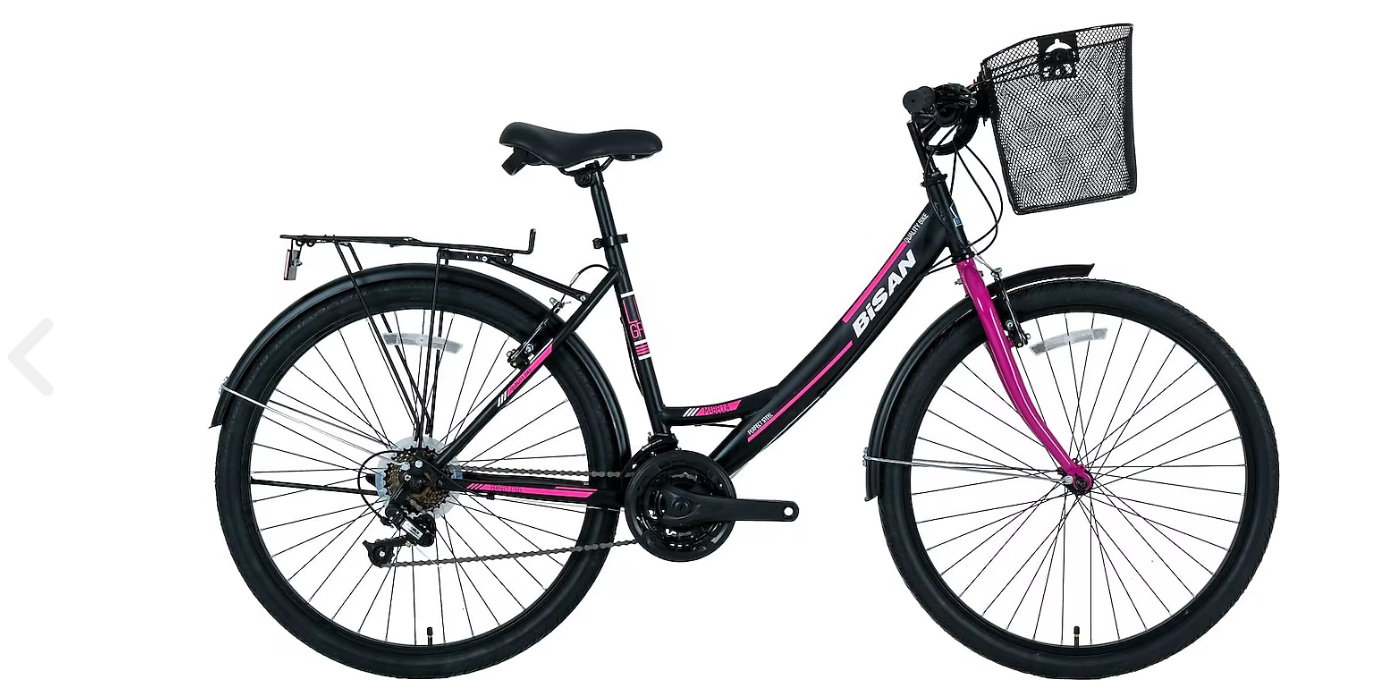 Bisan Mabella 24 Jant Şehir Bisikleti Mat Siyah-Mor