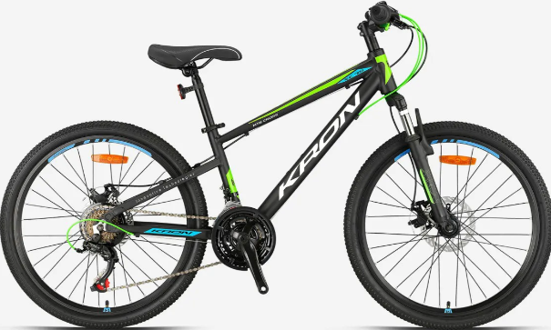 Kron XC 75 Disk Fren 24 Jant Erkek Çocuk Bisikleti Siyah-Neon Sarı