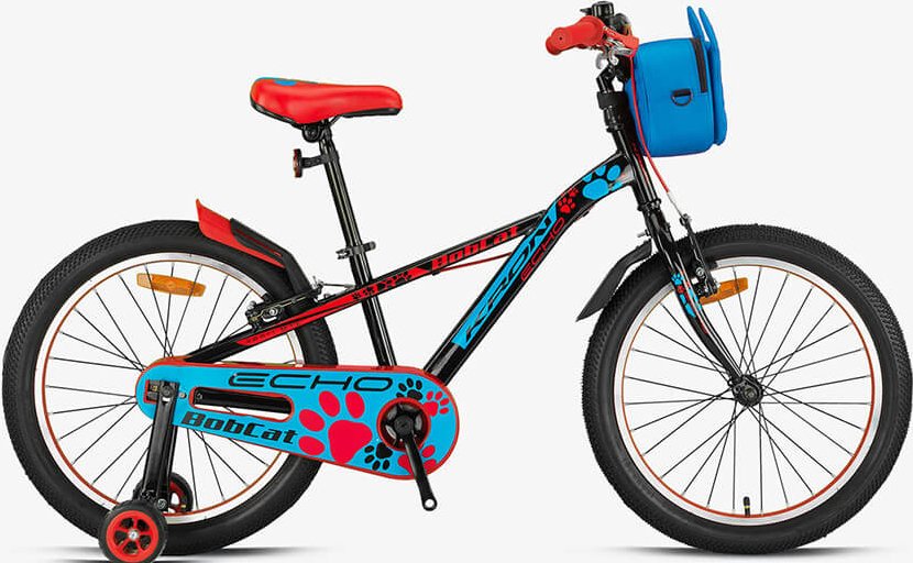 Kron Bobcat 20 Jant Erkek Çocuk Bisikleti Siyah-Mavi/Kırmızı