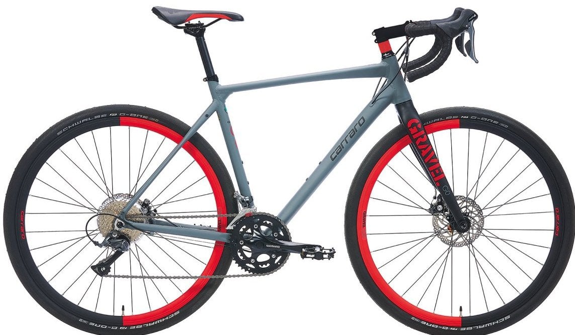 Carraro G0 Gravel Bisiklet Gri Kırmızı 50 Cm