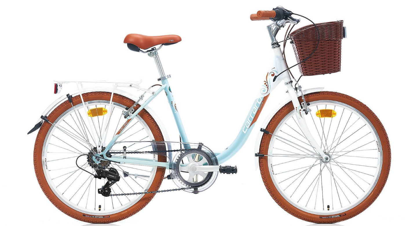 Carraro Juliana 28 Jant 7 vites Şehir Bisikleti Siyah-Bej Kahverengi 43 cm