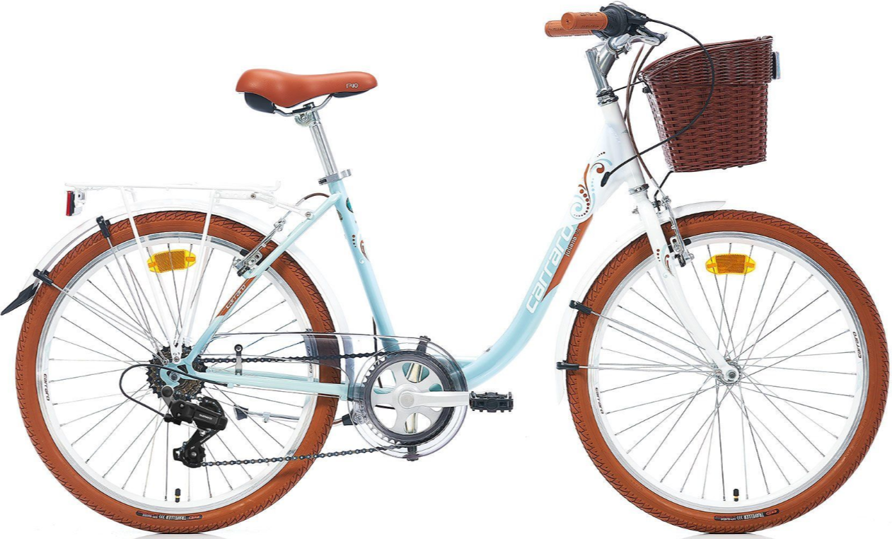 Carraro Juliana 28 Jant 7 vites Şehir Bisikleti Siyah-Bej Kahverengi 43 cm