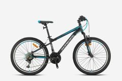 Kron Vortex 4.0 24 Jant Çocuk Bisikleti Mat Siyah-Mavi