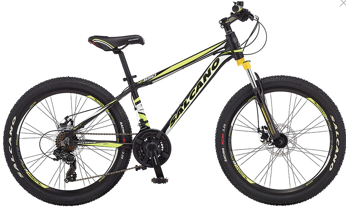 Salcano NG650 Hidrolik Fren 24 Jant Dağ Bisikleti Mat Siyah-Yeşil