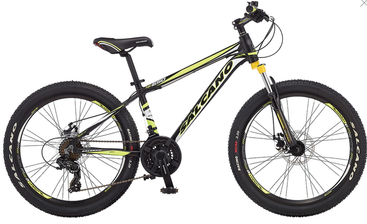 Salcano NG650 Hidrolik Fren 24 Jant Dağ Bisikleti Mat Siyah-Yeşil