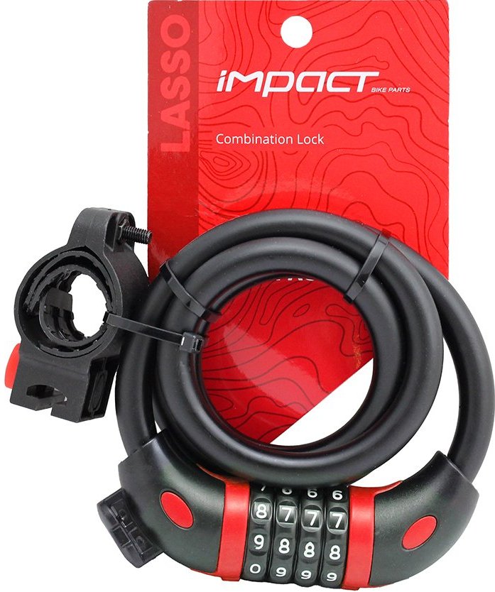 Kilit Şifreli Lasso 12x1000 Siyah-Kırmızı Impact