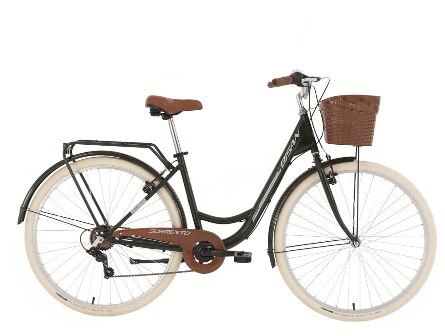 Bisan Sorrento S 26 Jant Şehir Bisikleti Haki Yeşil-Gümüş 44 cm