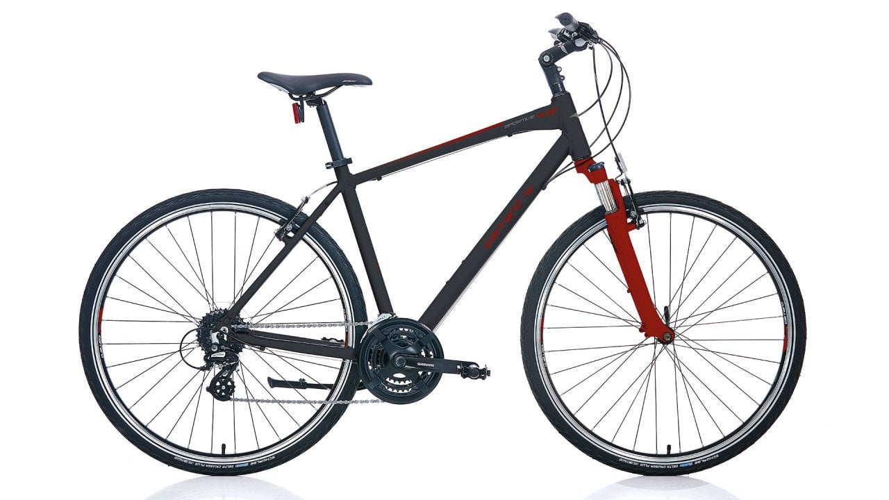 Carraro Sportive 224 28 Jant 24 Vites Şehir Bisikleti Siyah-Kırmızı 56 cm