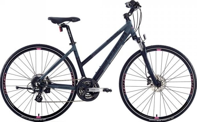 Carraro Sportive 226 Hidrolik Fren 24 Vites 28 Jant Şehir Bisikleti Mat Andrasit/Siyah-Fuşya