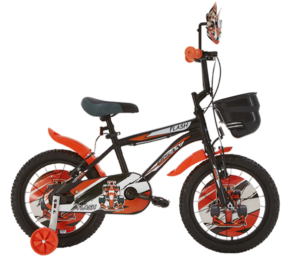 Bisan Flash 16 Jant Çocuk Bisikleti Siyah-Turuncu