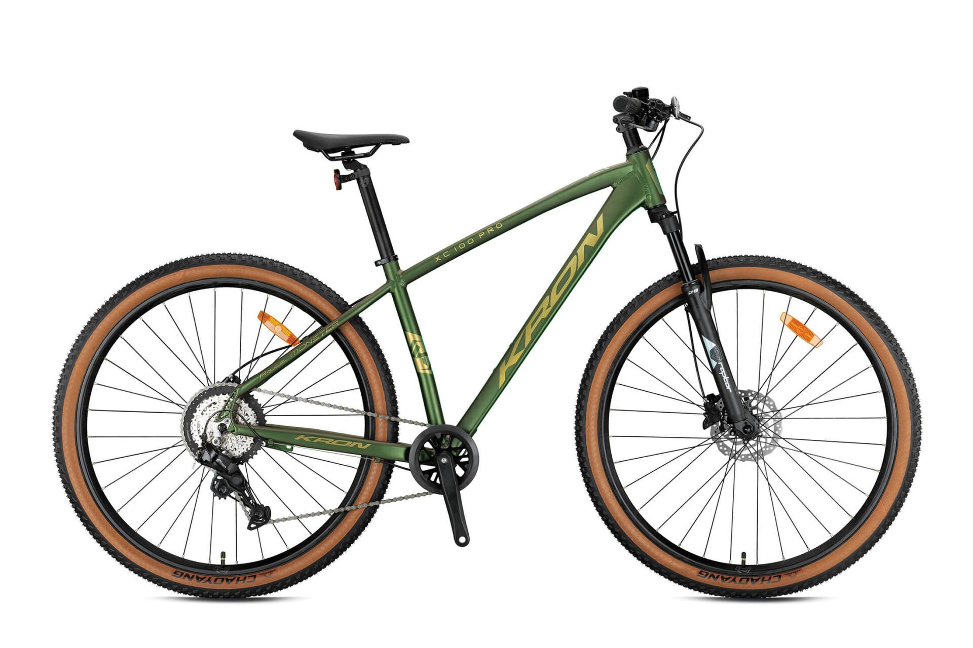 Kron XC 100 Pro 8 Vites Essa 29 Jant Dağ Bisikleti Mat Haki-Parlak Sarı 43 cm