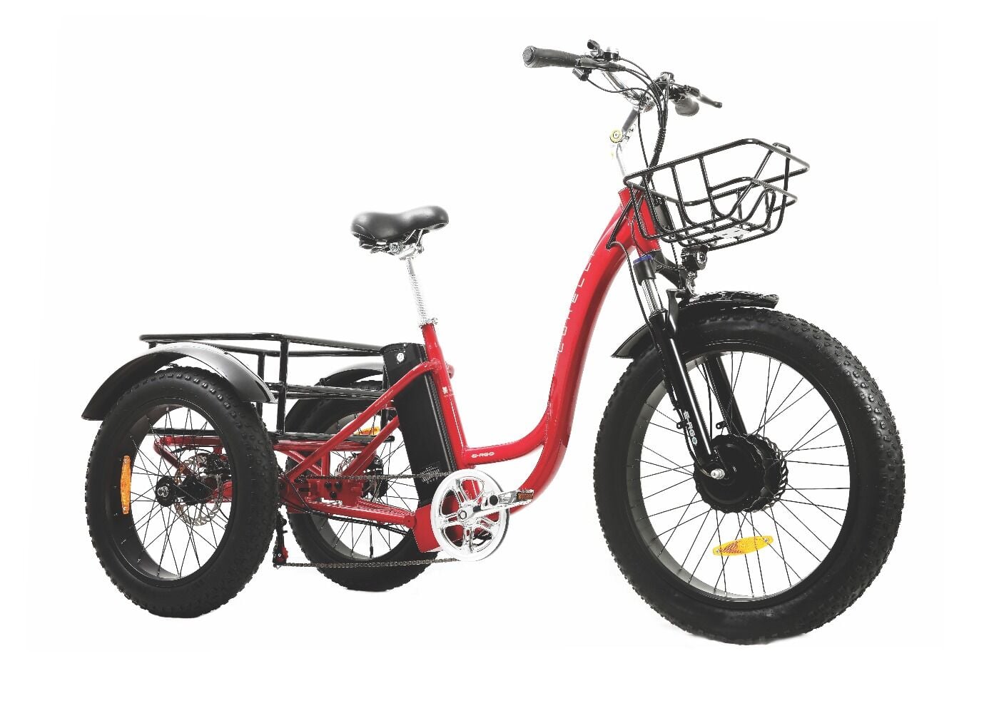 Corelli E-Rgo 20 inç Üç Tekerli Elektrikli Kargo Bisikleti Kırmızı