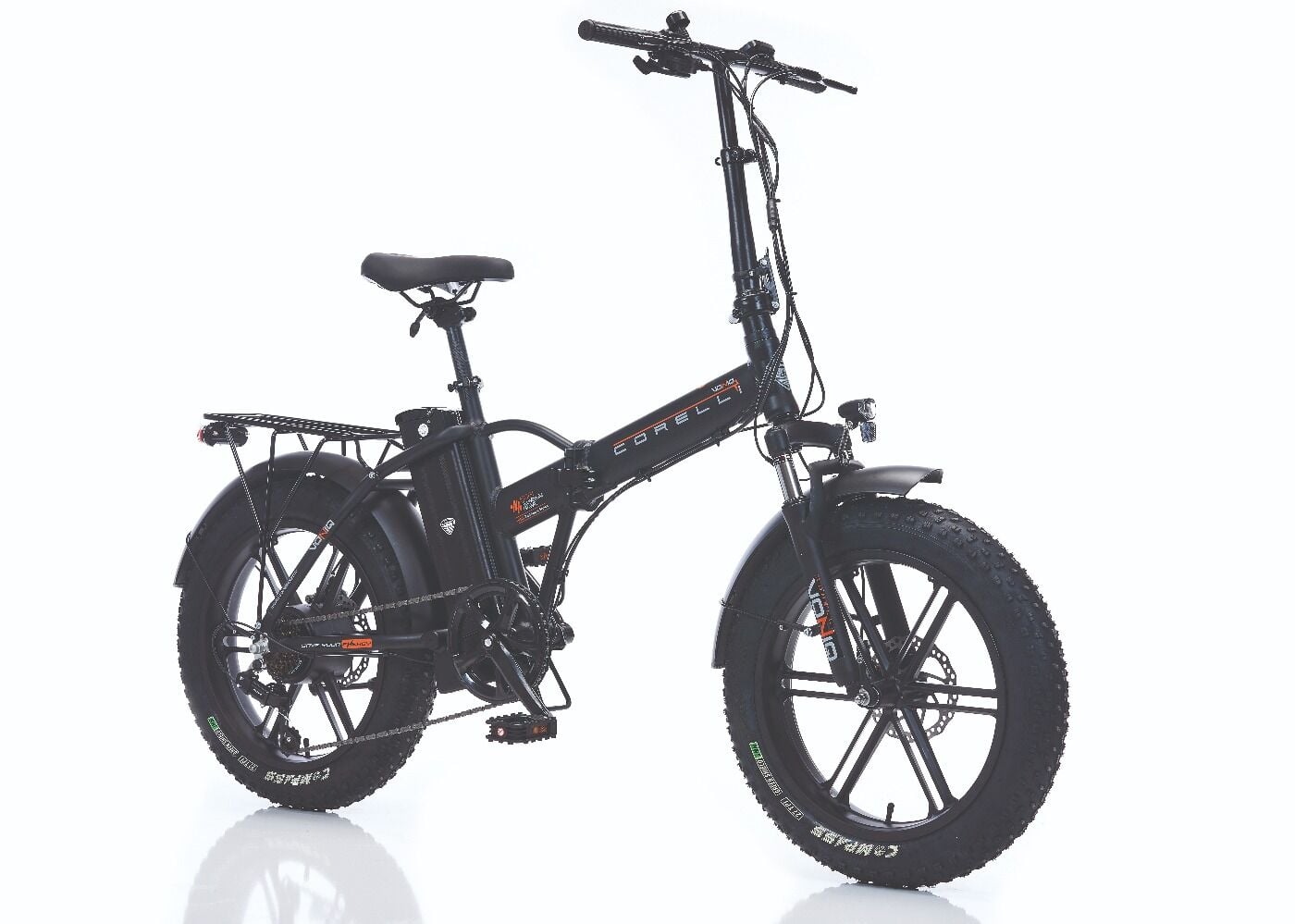 Corelli Voniq Eco Magnesium 20 Jant Katlanabilir Fat Bike Elektrikli Bisiklet Siyah 42 cm